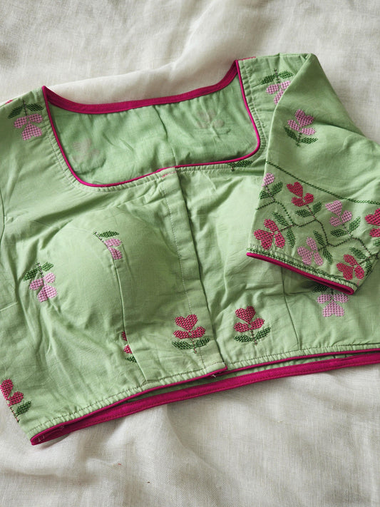 Mint Green Cotton Blouse