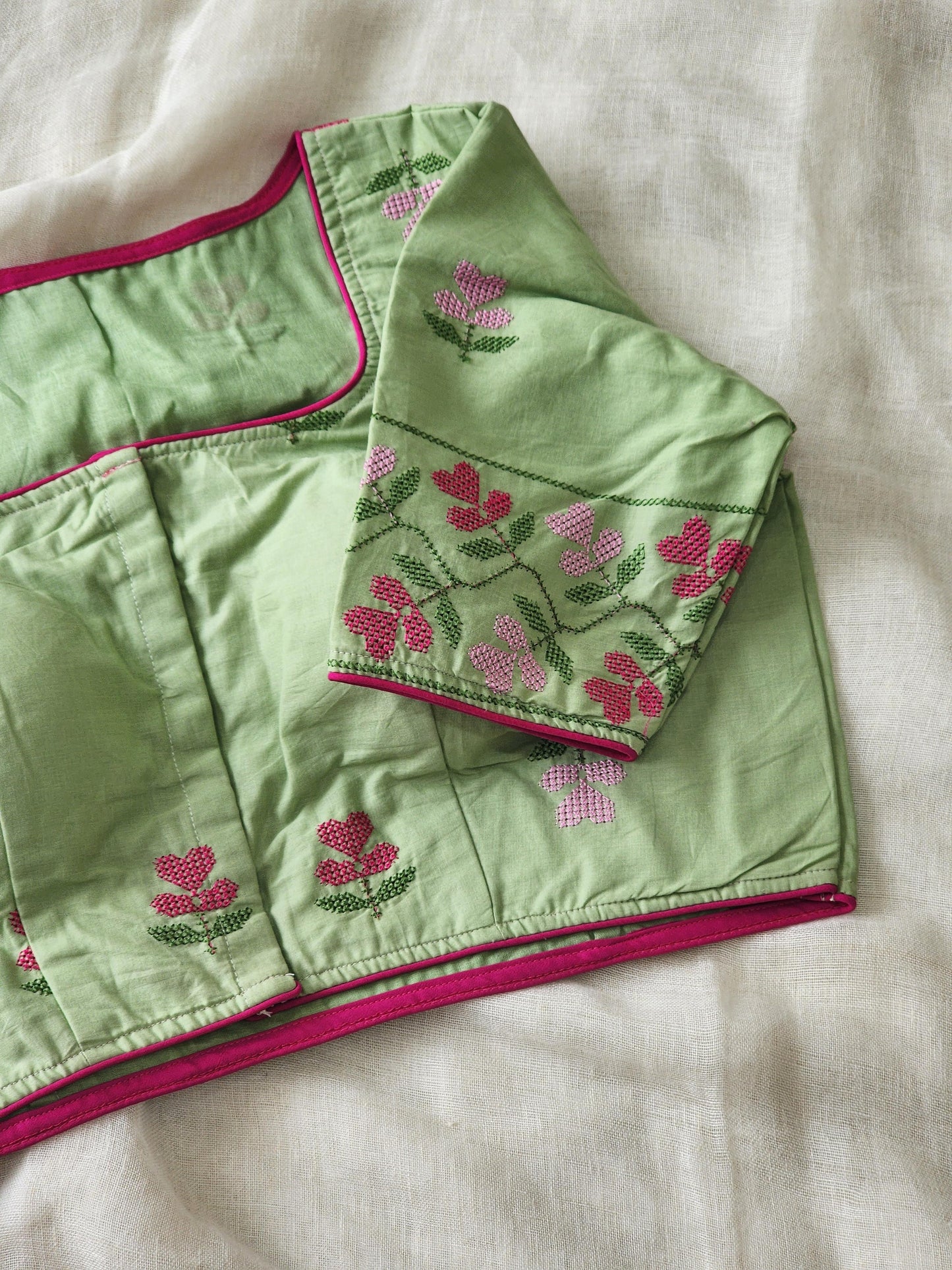 Mint Green Cotton Blouse