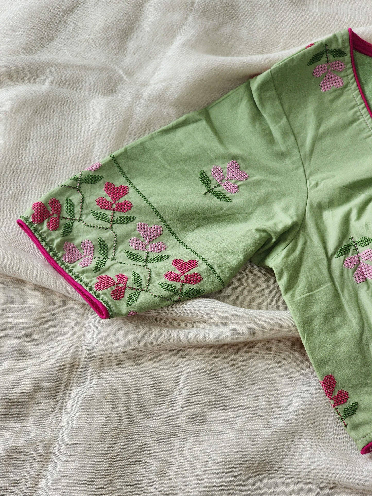 Mint Green Cotton Blouse