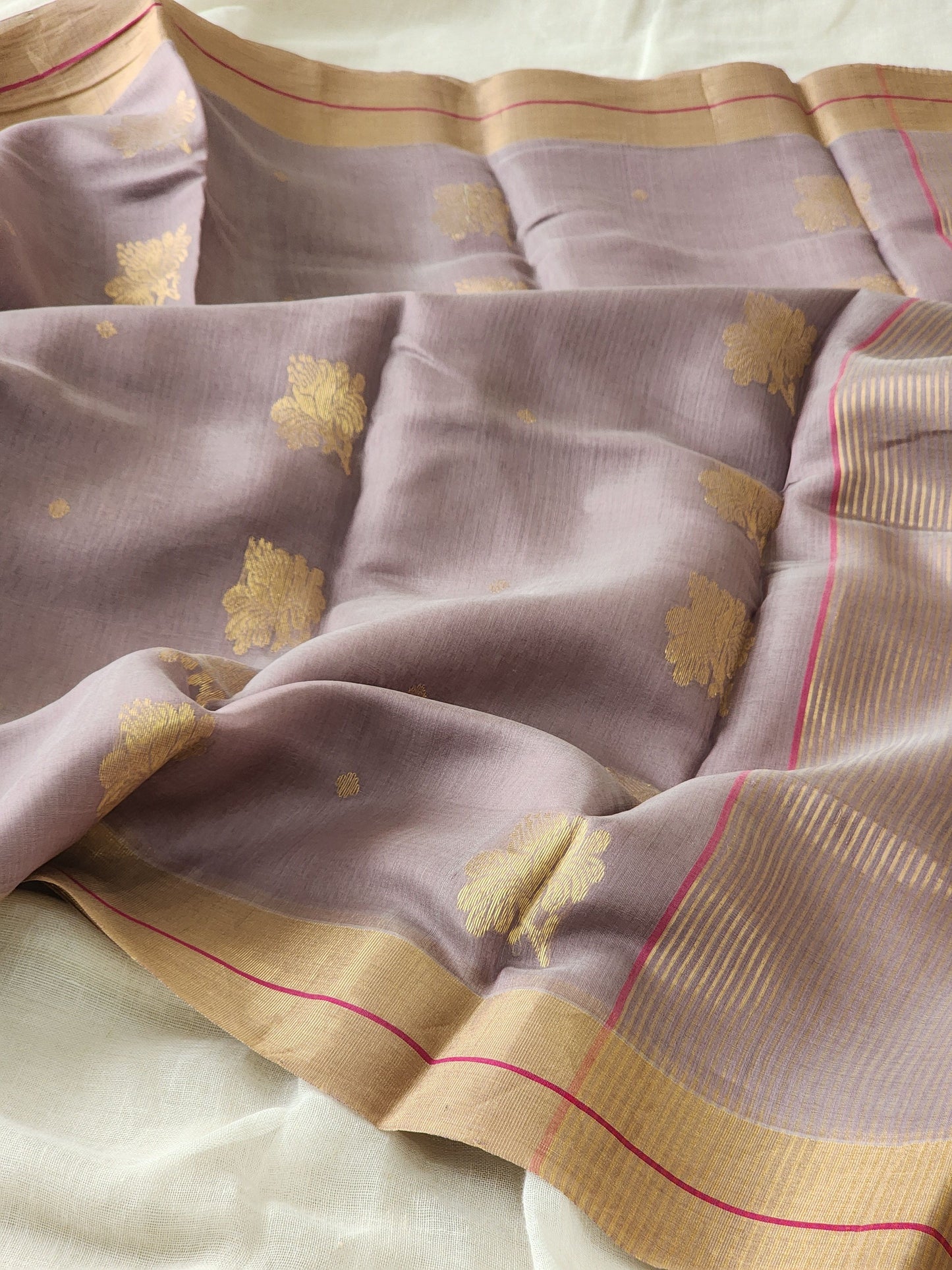 Mauve Silk Cotton Saree