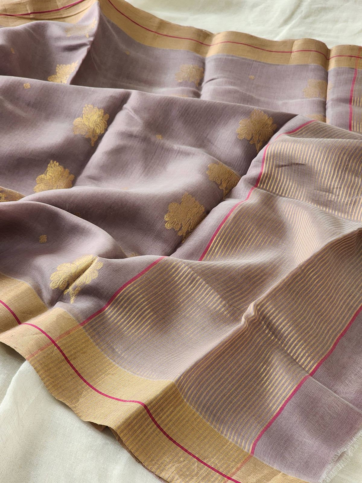 Mauve Silk Cotton Saree