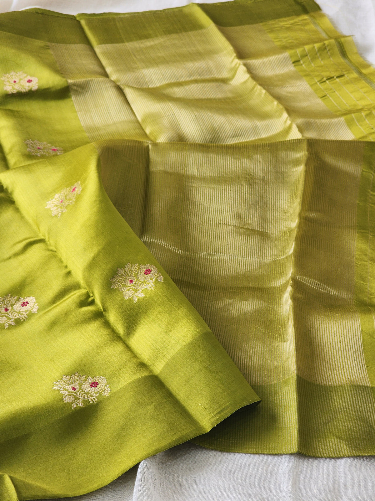 Green Mashru Silk Saree