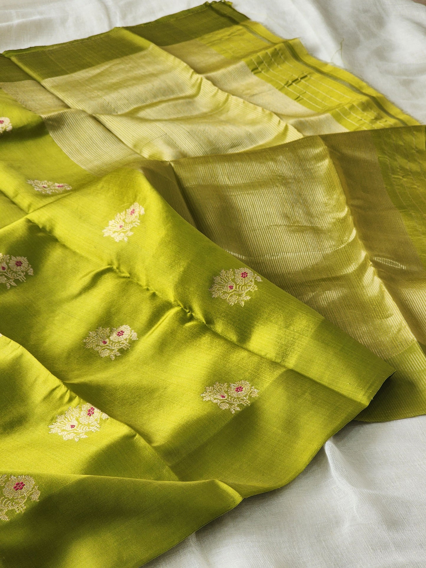 Green Mashru Silk Saree
