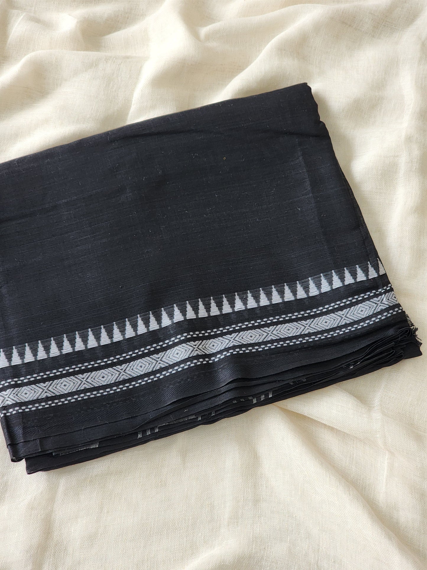 Black Dhonekhali Cotton Saree