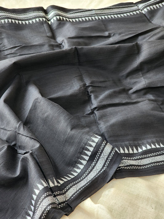 Black Dhonekhali Cotton Saree