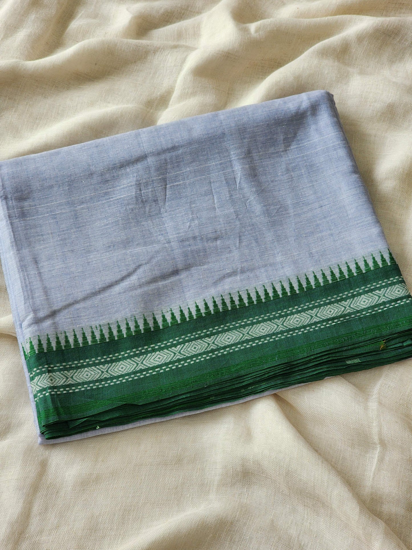 Blue Dhonekhali Cotton Saree