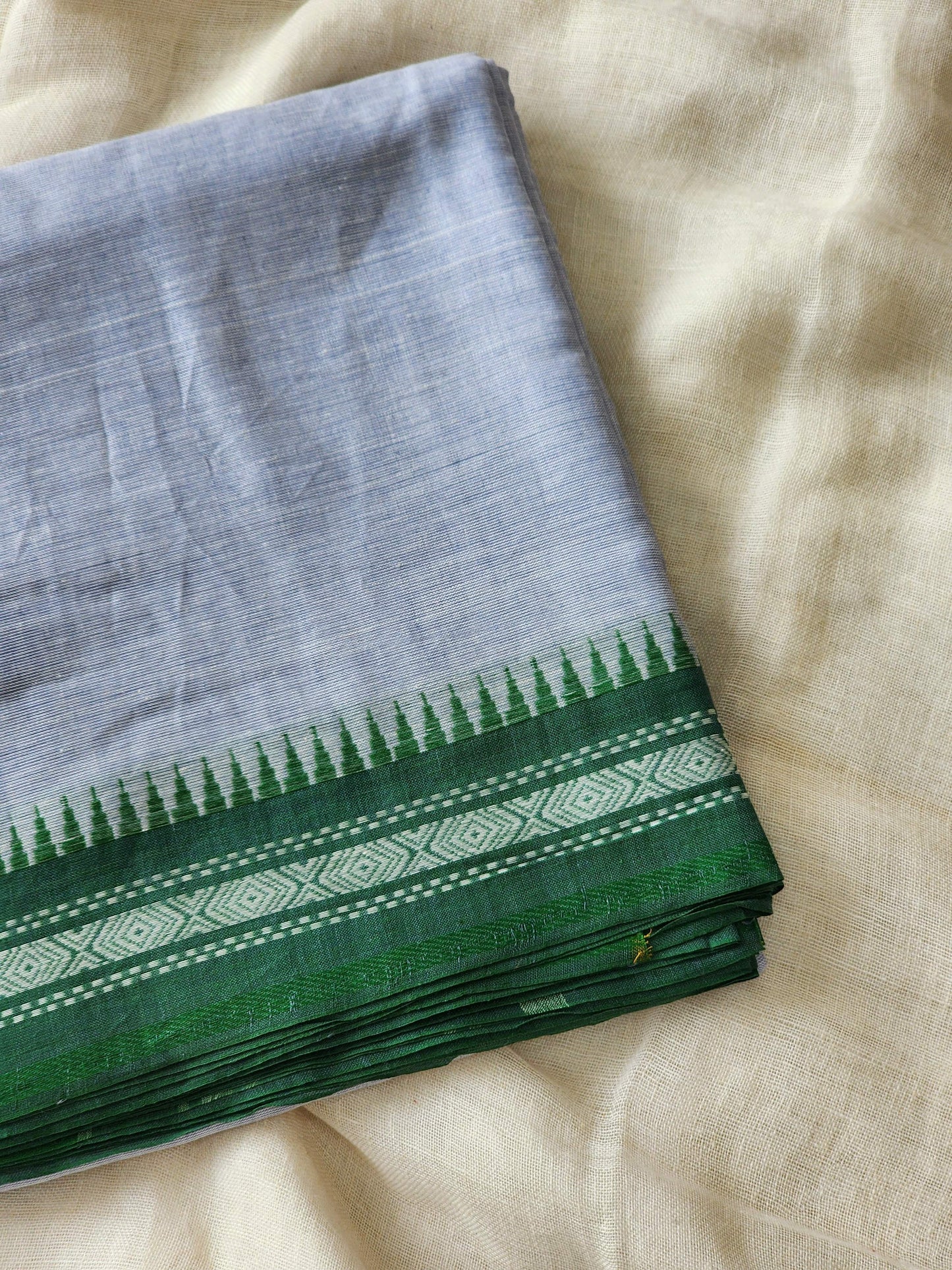 Blue Dhonekhali Cotton Saree