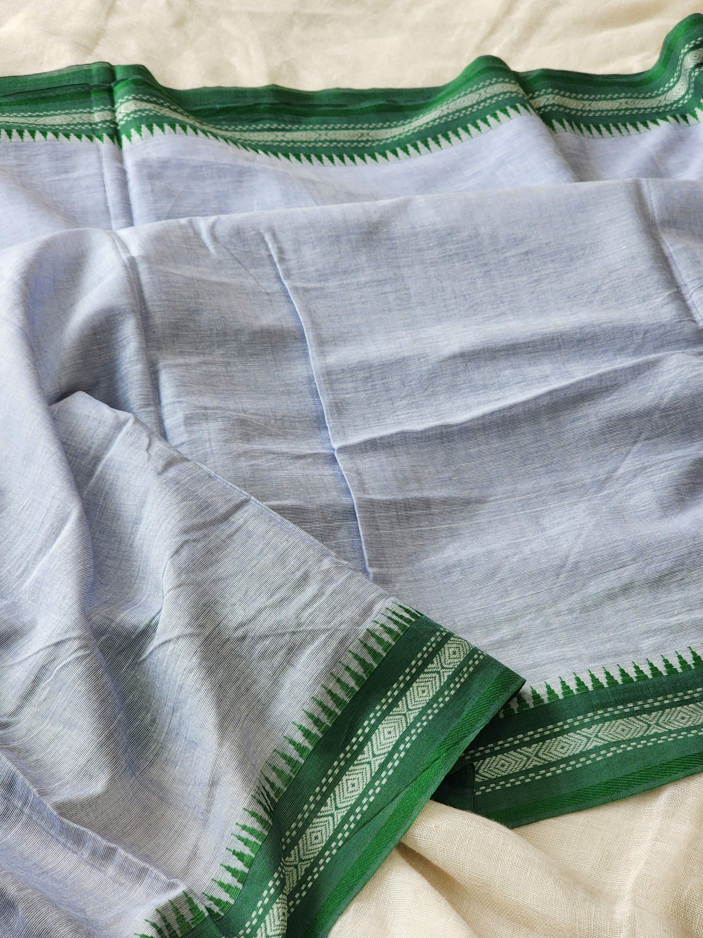 Blue Dhonekhali Cotton Saree