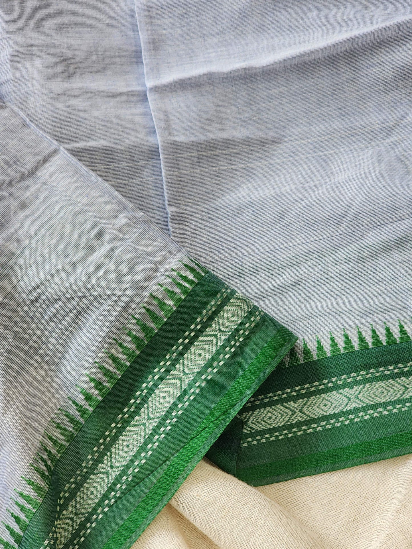 Blue Dhonekhali Cotton Saree