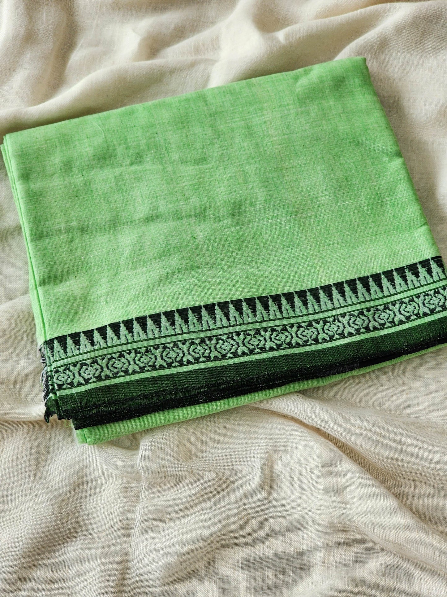 Green Dhonekhali Cotton Saree