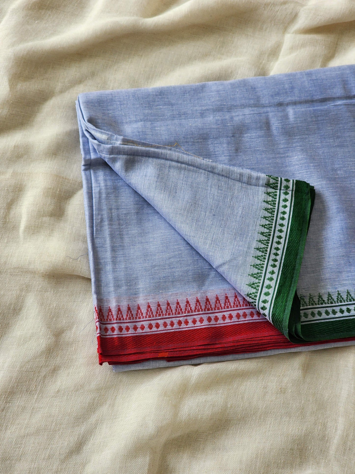 Blue Dhonekhali Cotton Saree