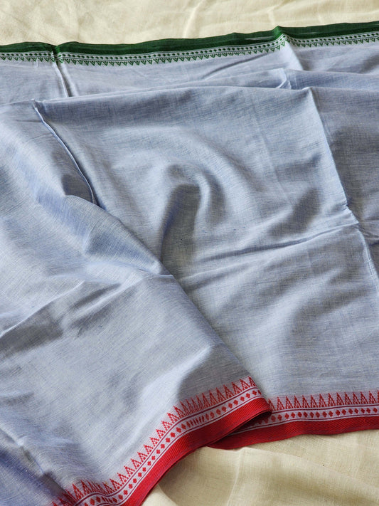 Blue Dhonekhali Cotton Saree