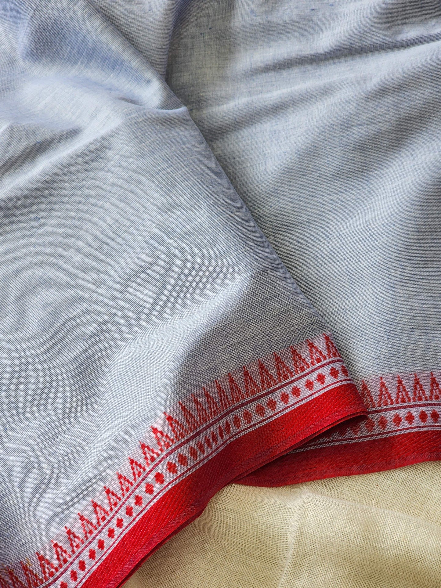 Blue Dhonekhali Cotton Saree