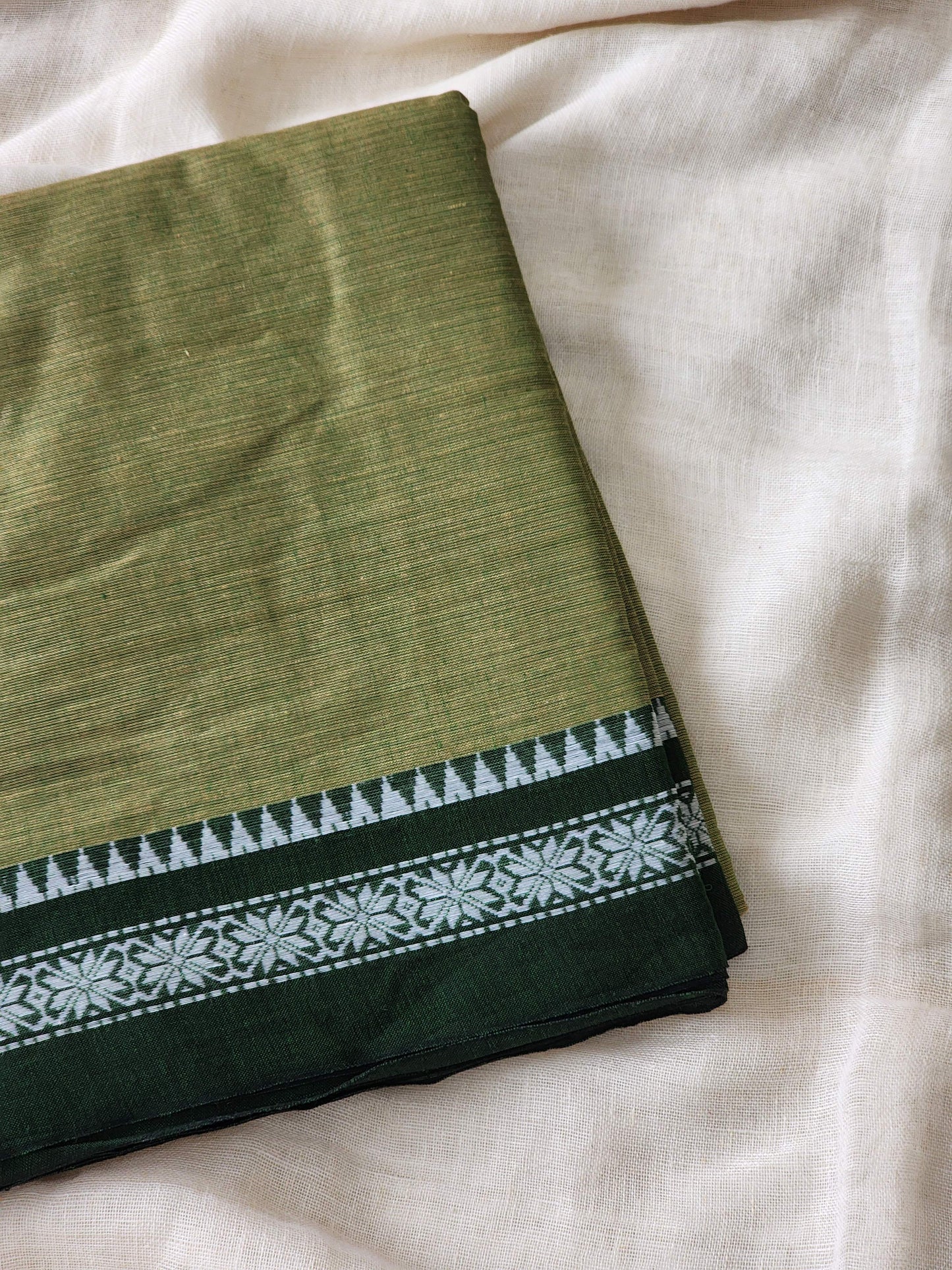 Green Dhonekhali Cotton Saree