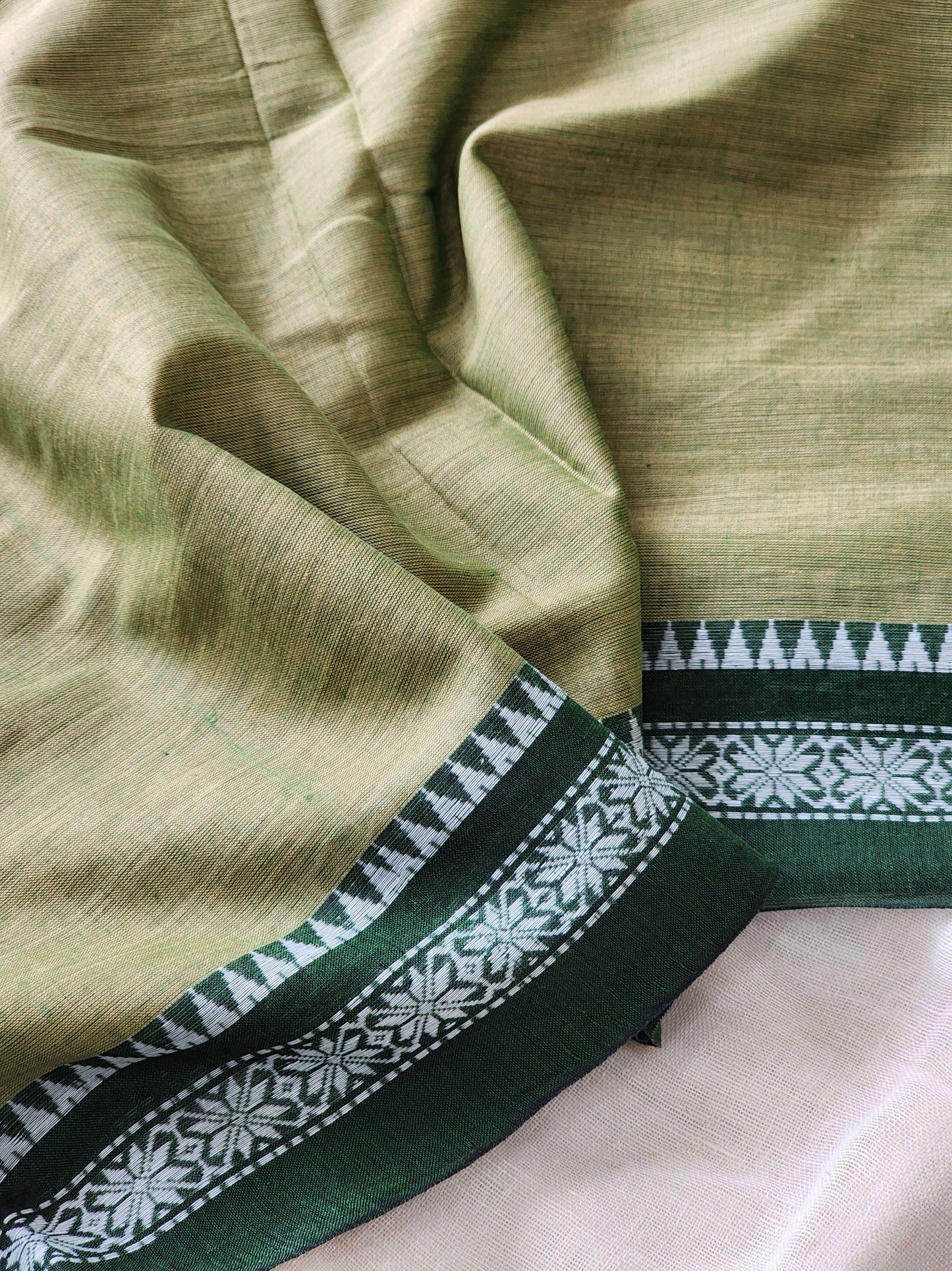 Green Dhonekhali Cotton Saree