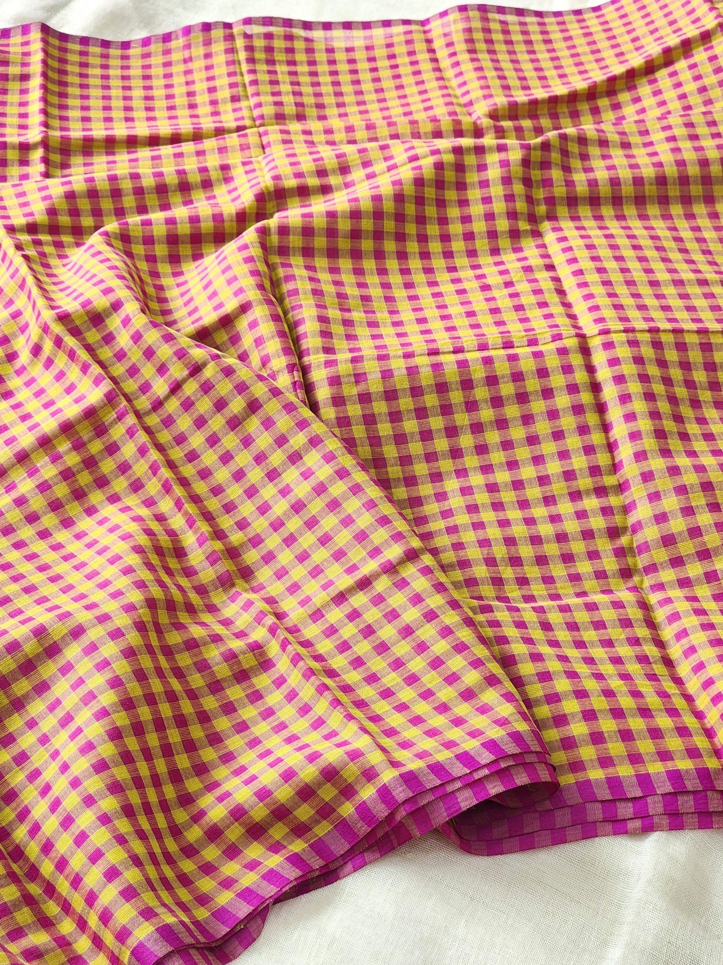 Green & Purple Cotton Handloom Saree