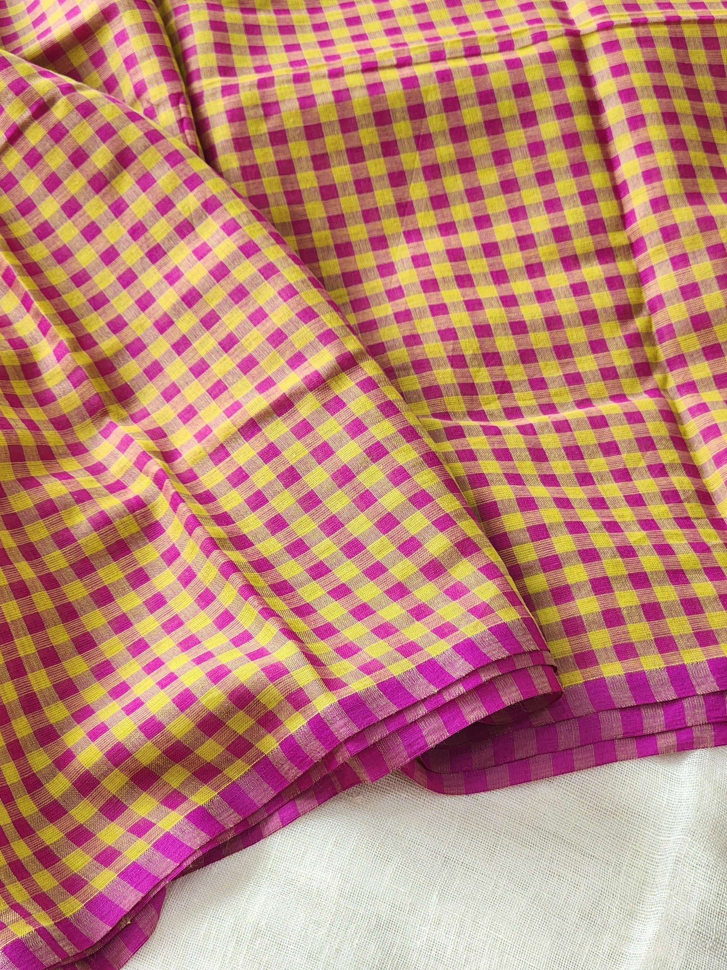 Green & Purple Cotton Handloom Saree
