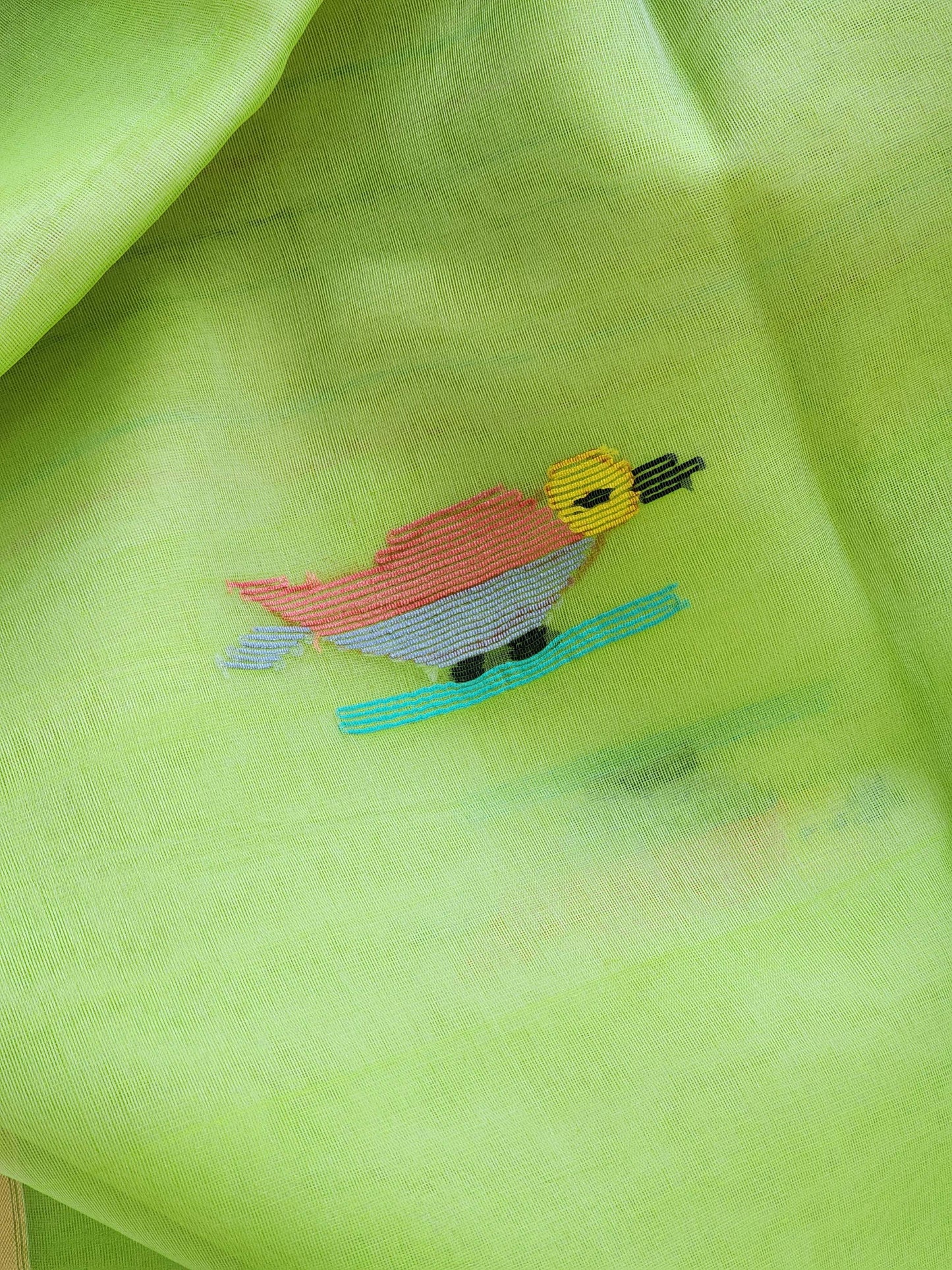 Green Muslin Jamdani Saree
