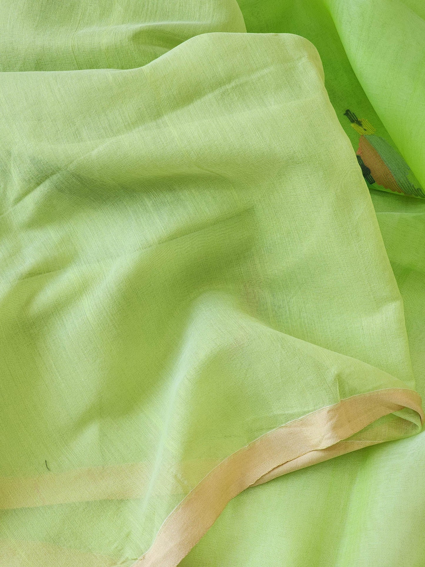 Green Muslin Jamdani Saree