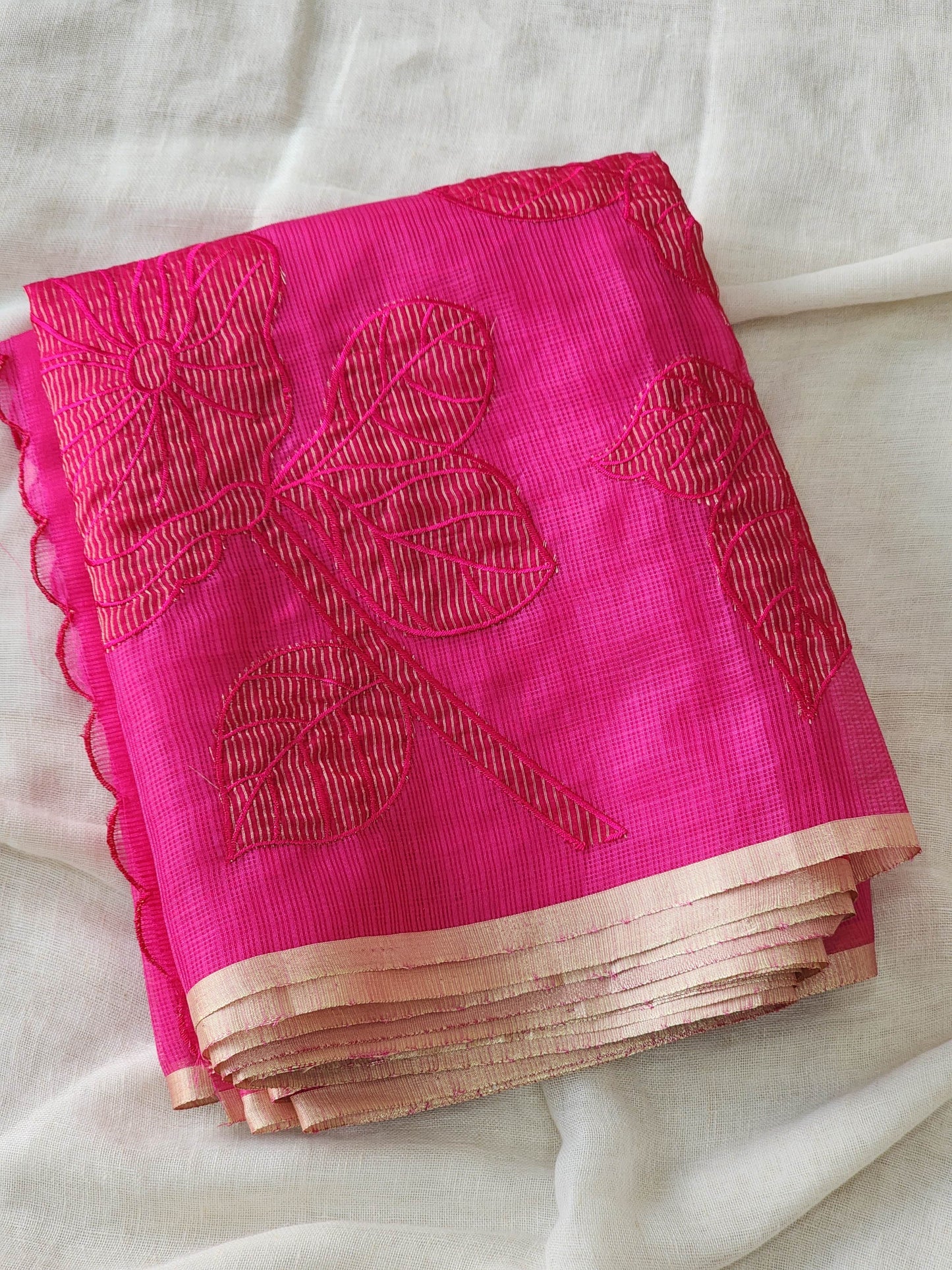 Pink Kota Silk Saree
