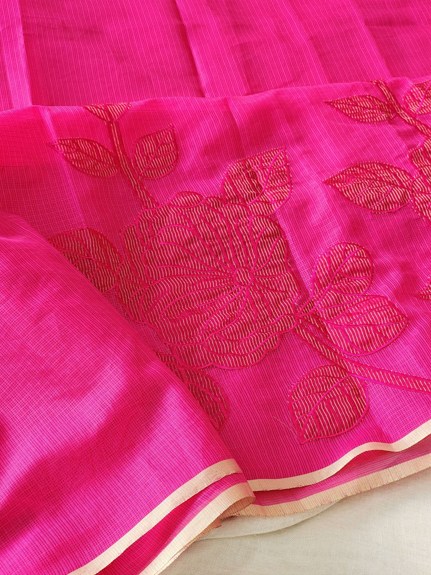 Pink Kota Silk Saree