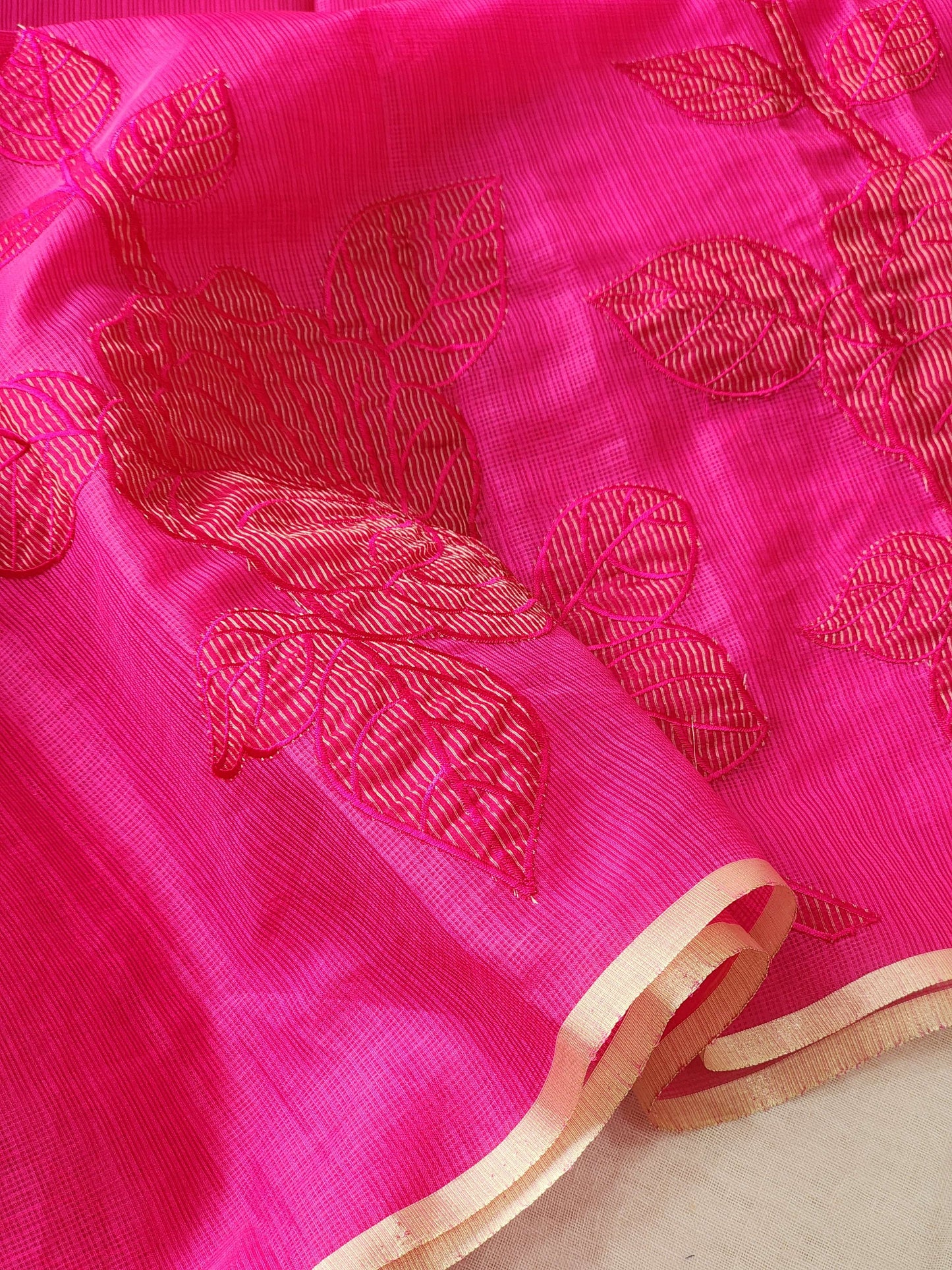 Pink Kota Silk Saree