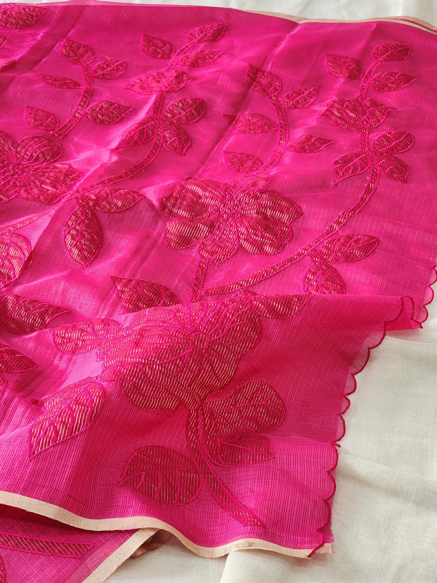 Pink Kota Silk Saree