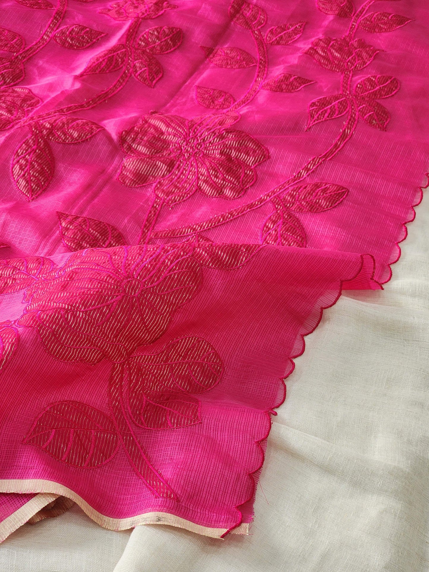 Pink Kota Silk Saree
