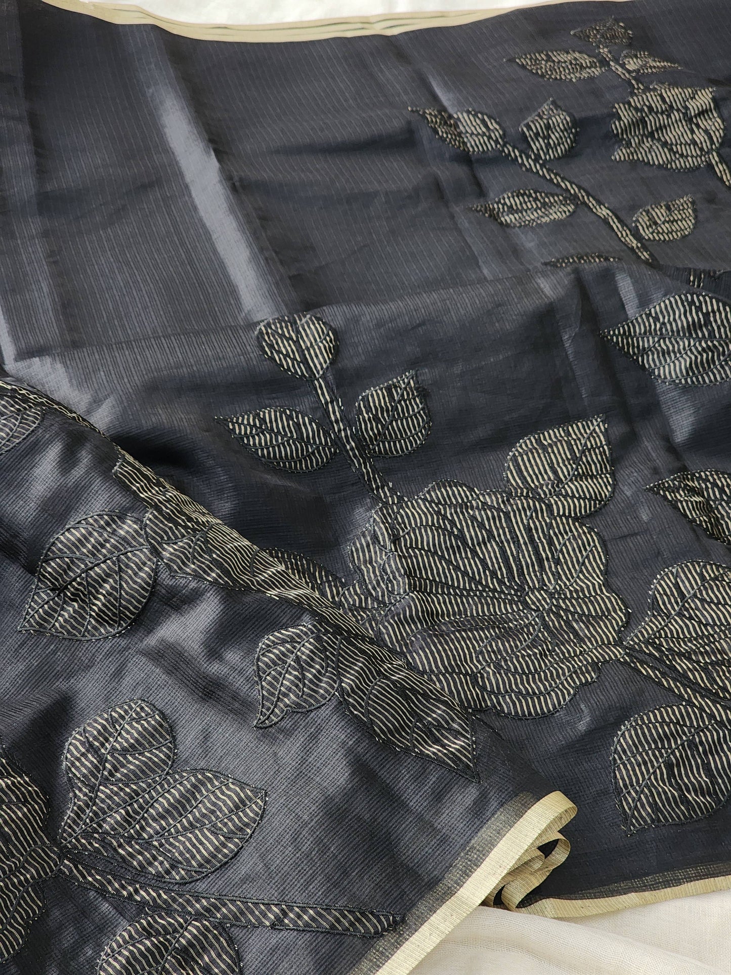 Black Kota Silk Saree