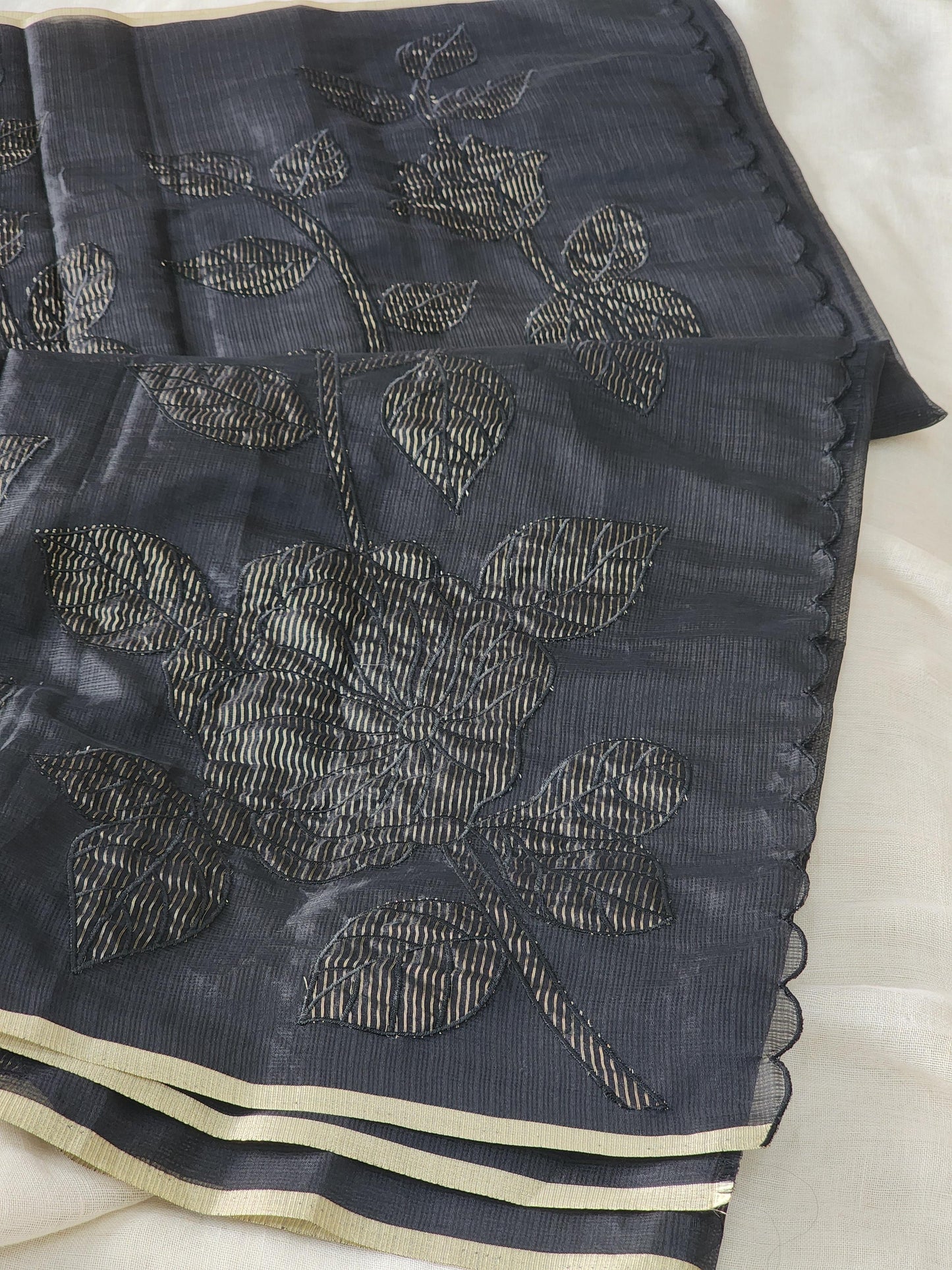 Black Kota Silk Saree