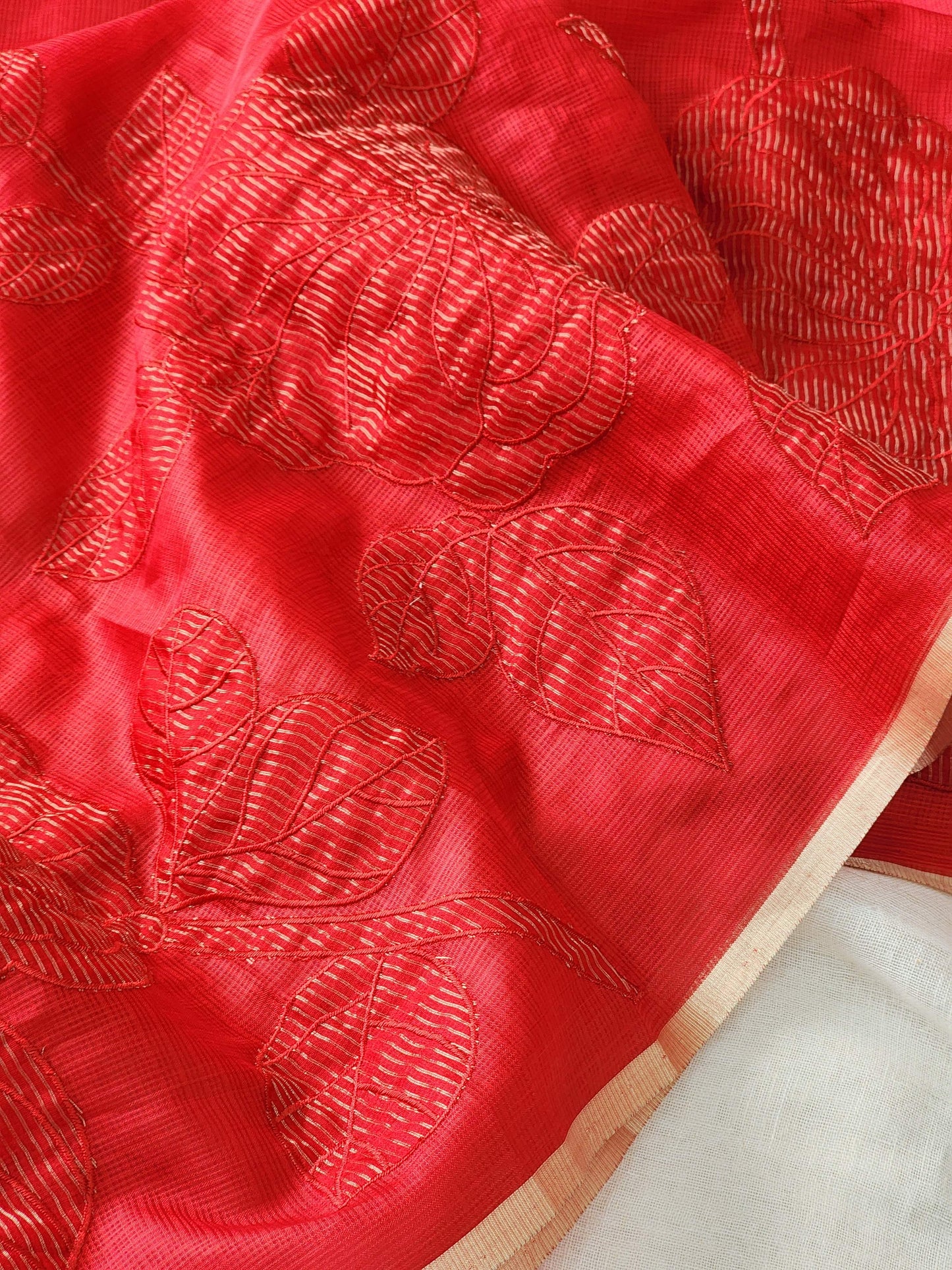 Red Kota Silk Saree