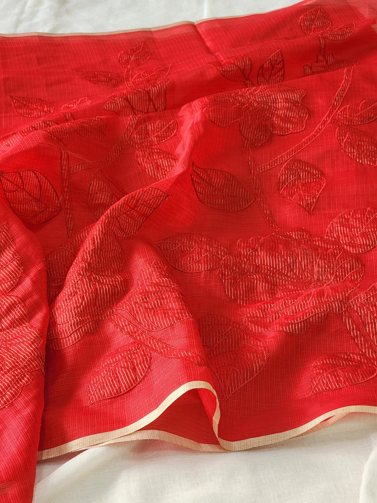 Red Kota Silk Saree