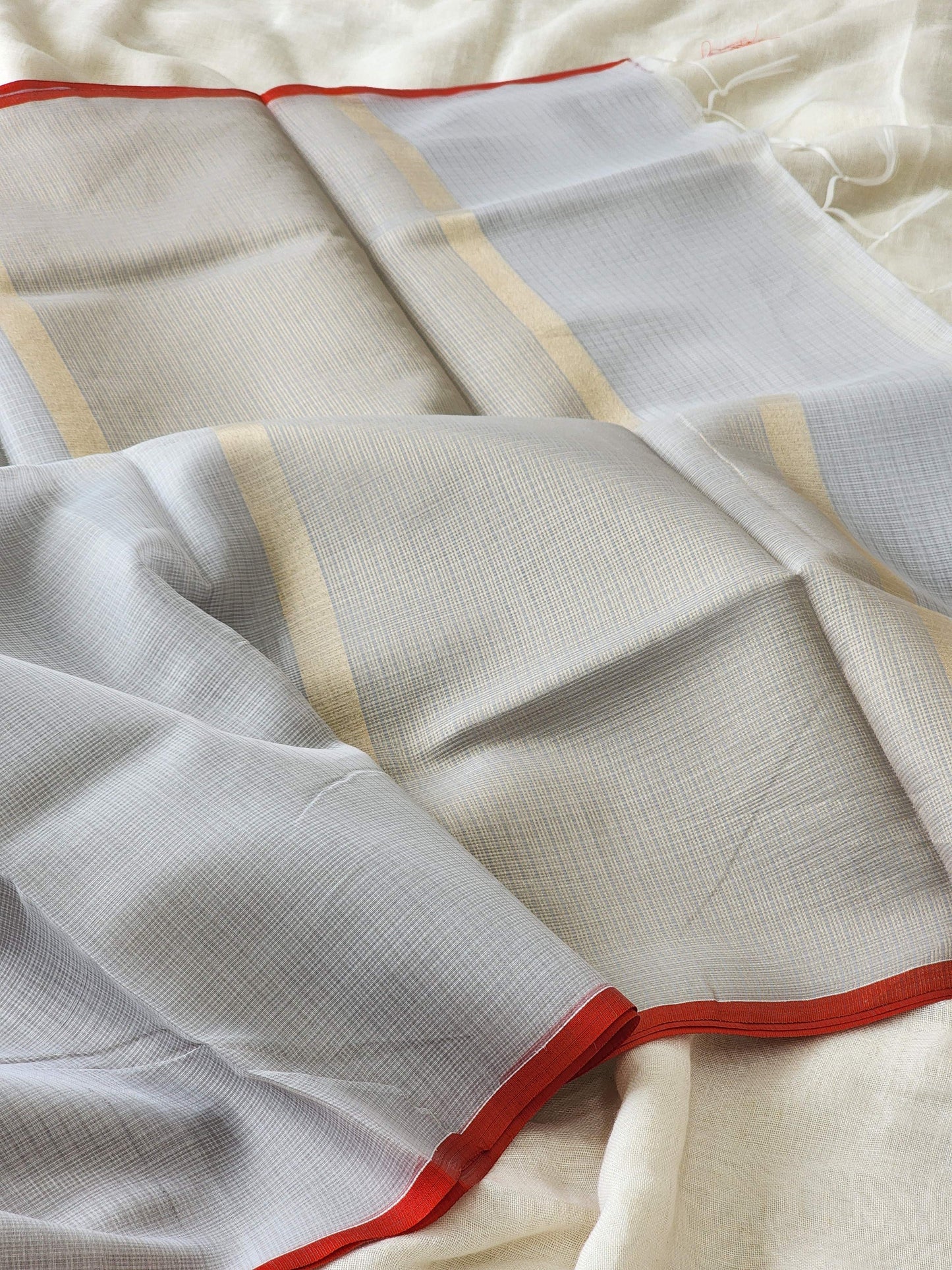 Light Grey kota silk saree