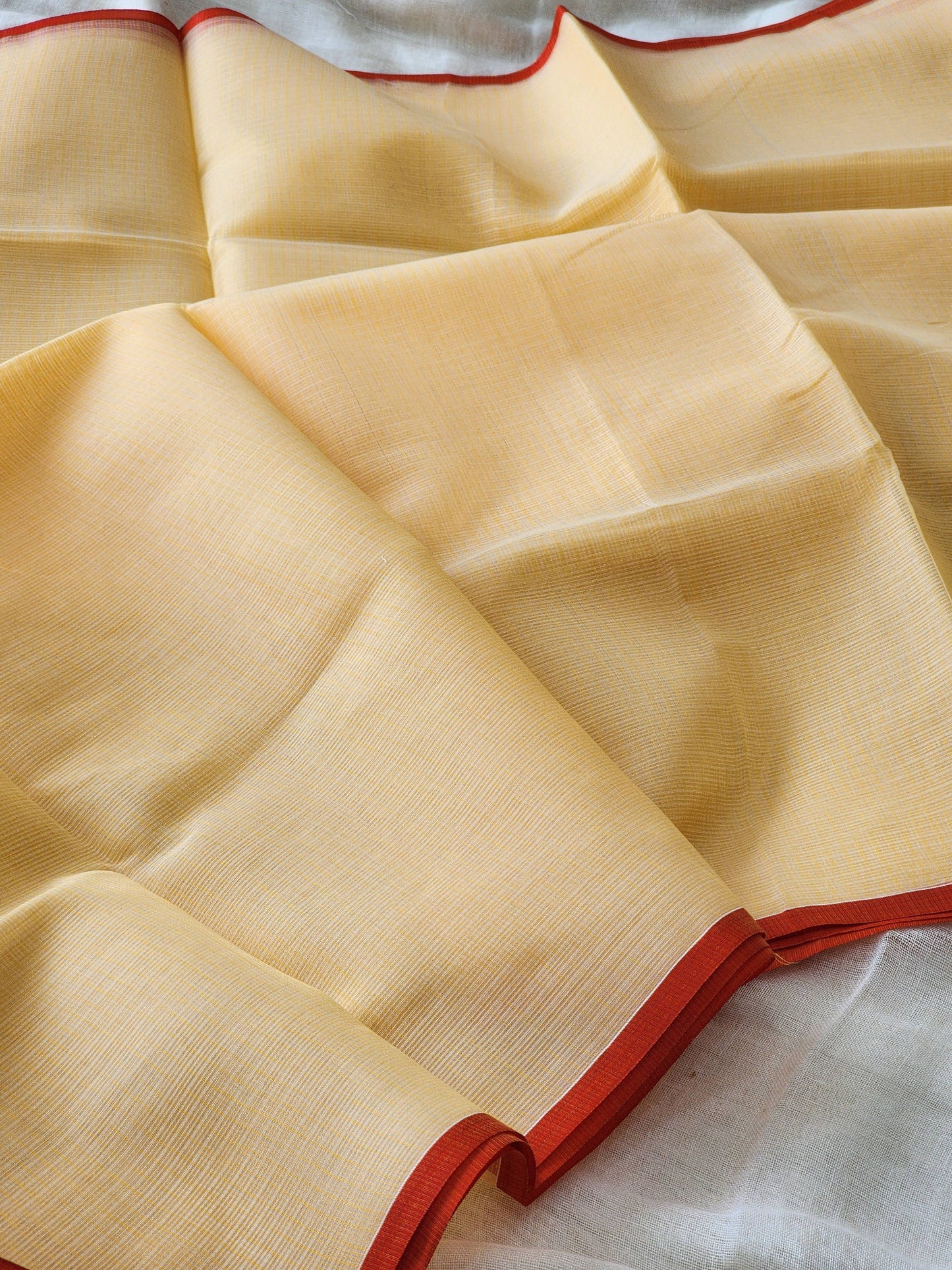 Peach Orange kota silk saree
