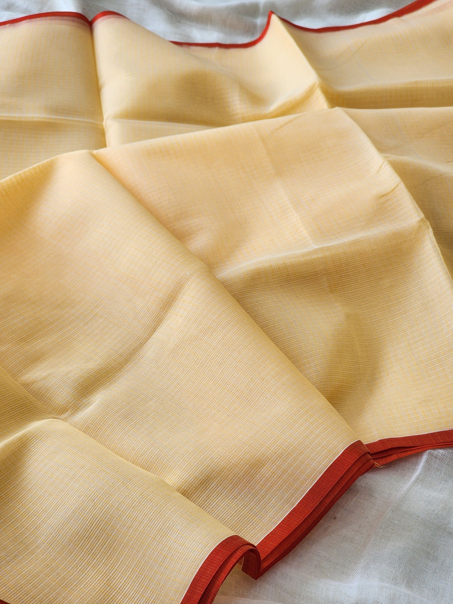 Peach Orange kota silk saree