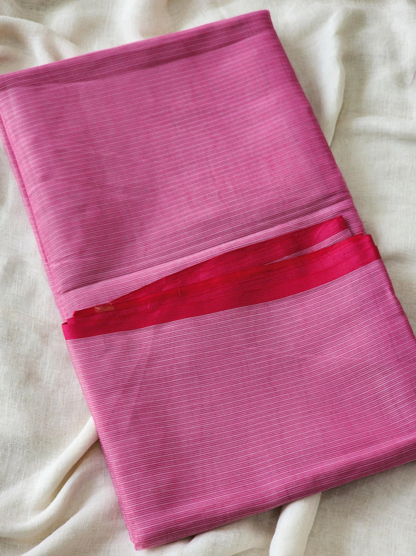 Blush Pink kota silk saree