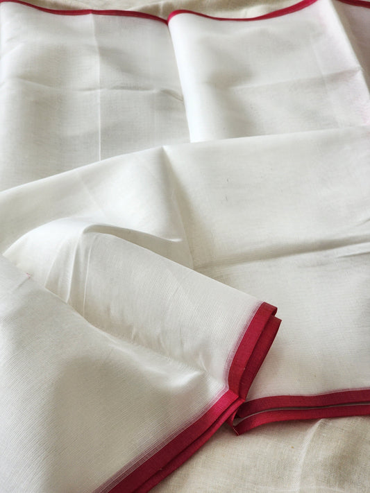 White kota silk saree