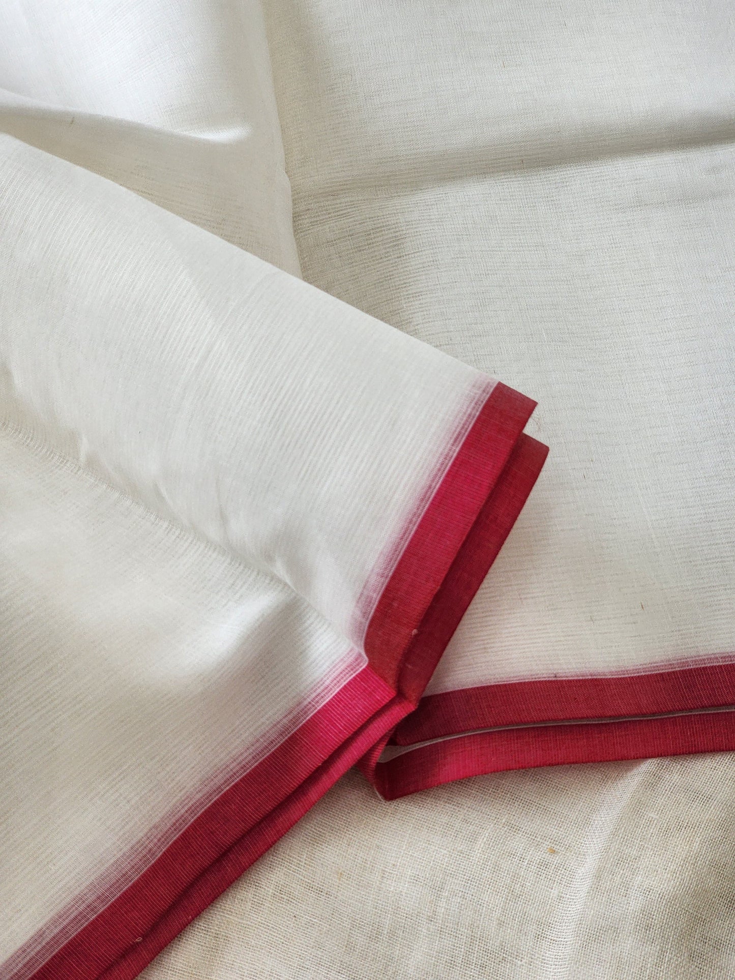 White kota silk saree