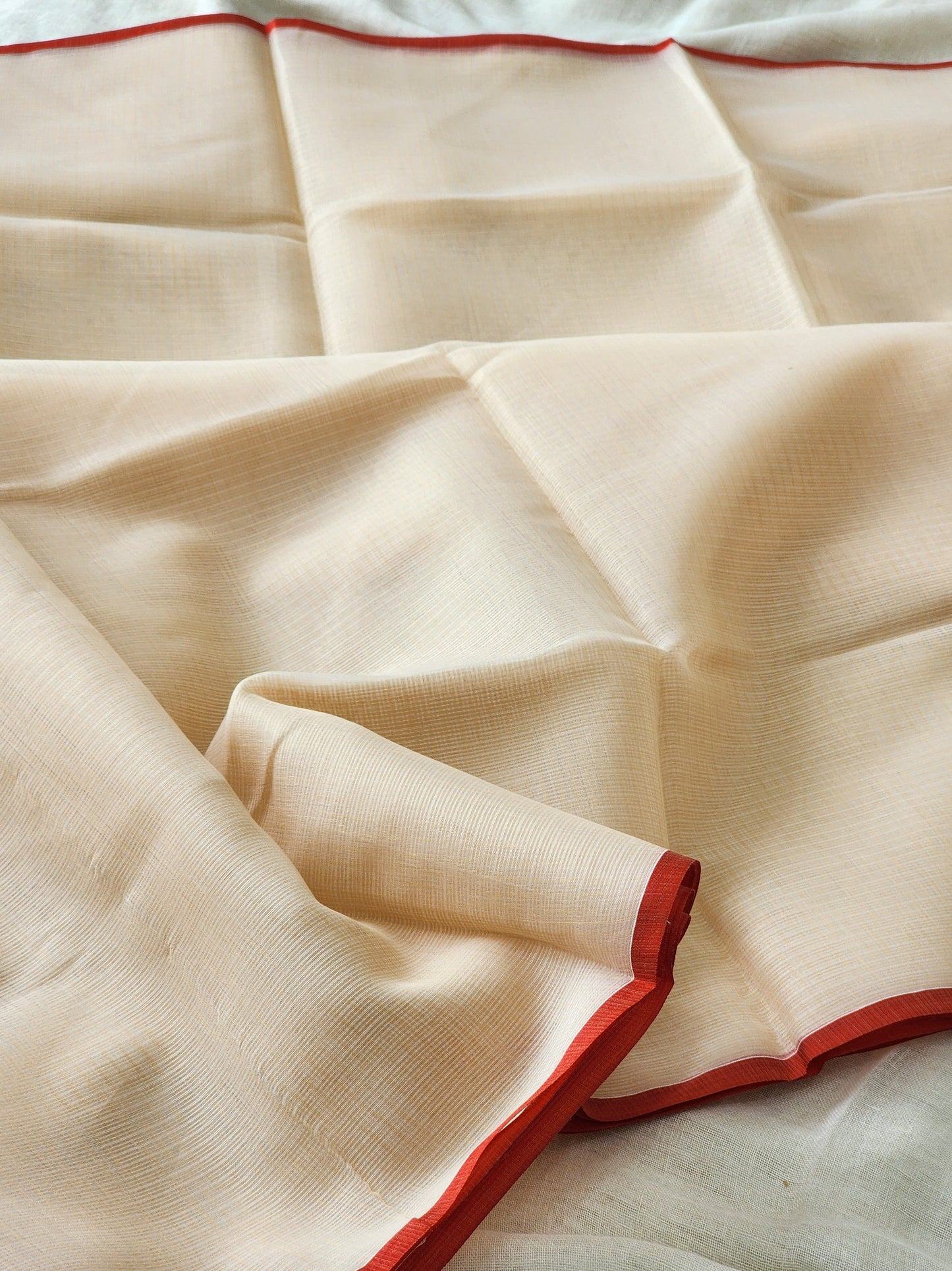 Light Peach kota silk saree