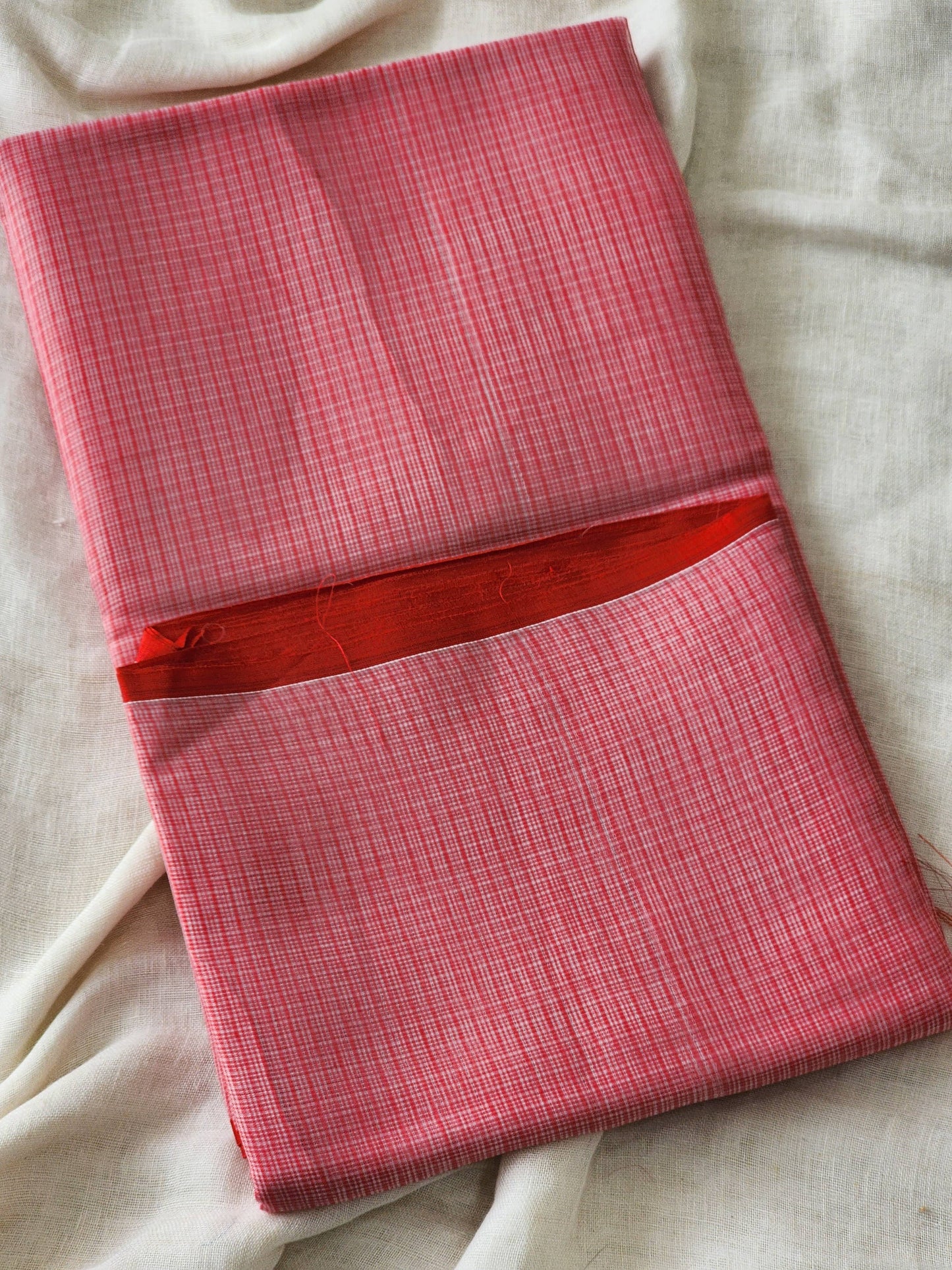 Watermelon Red kota silk saree