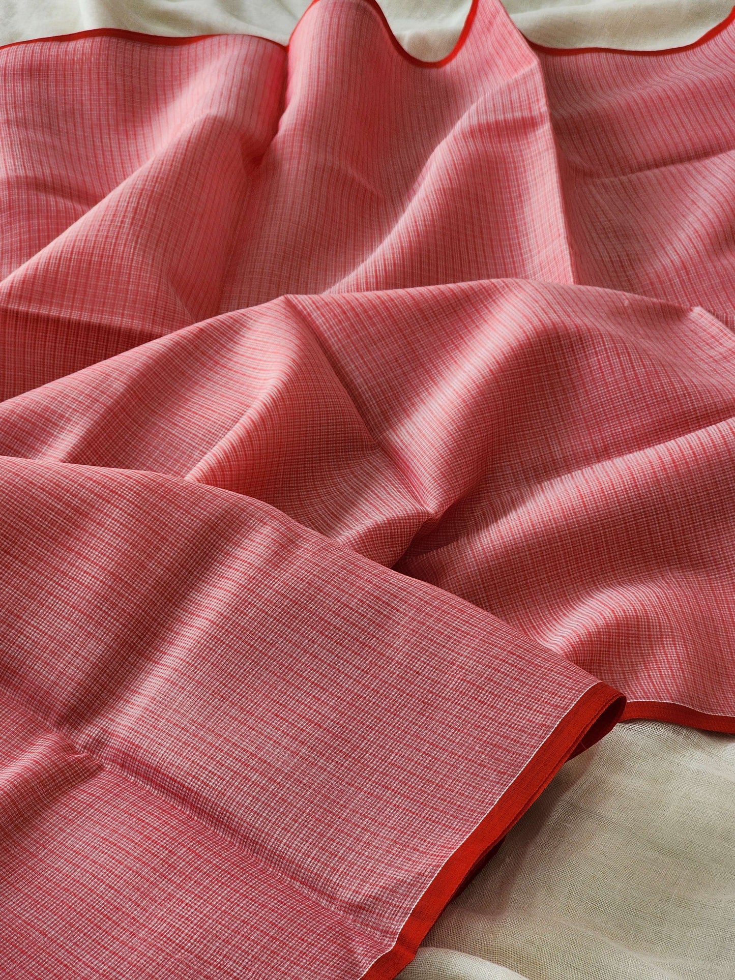 Watermelon Red kota silk saree
