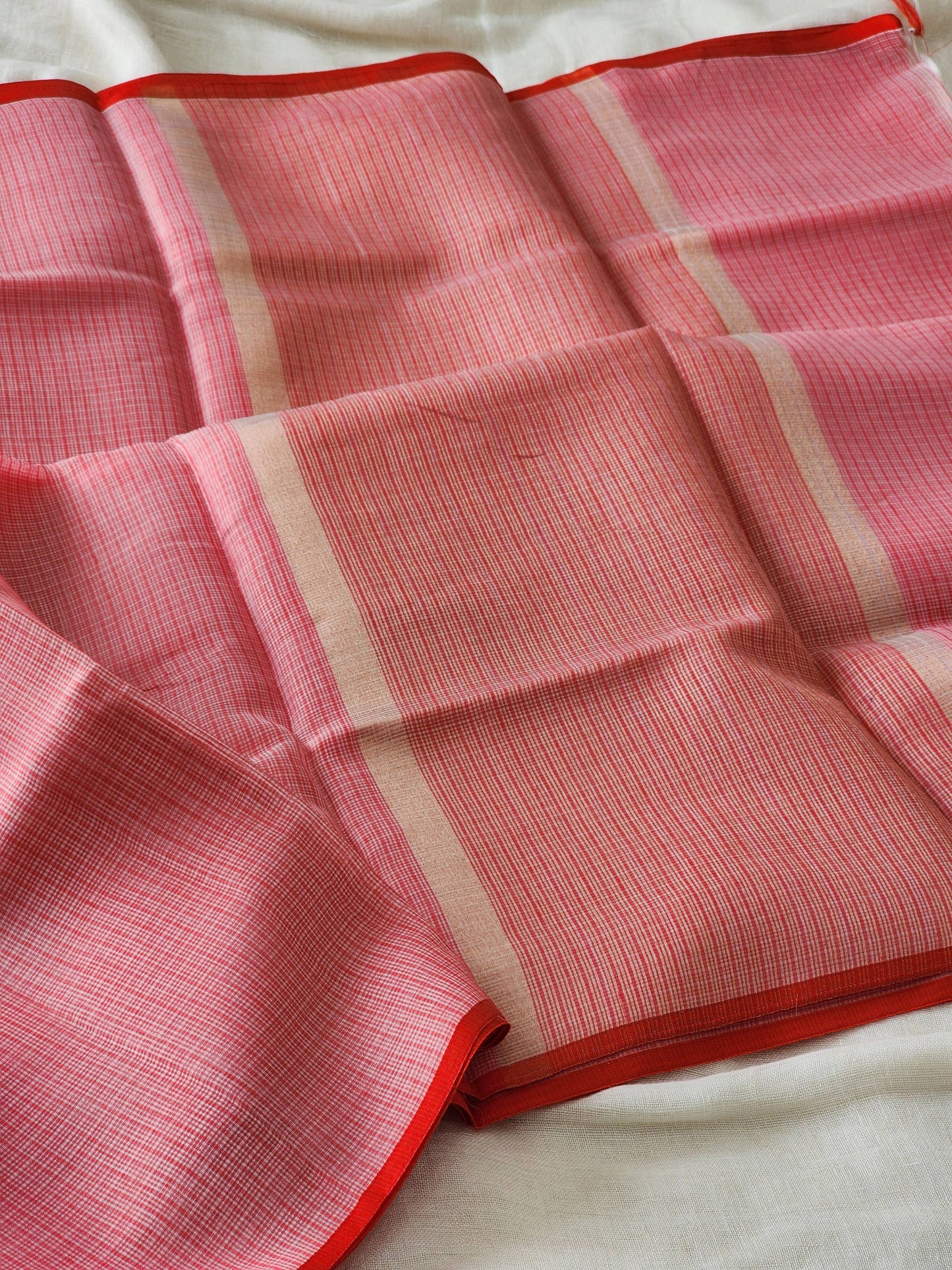 Watermelon Red kota silk saree