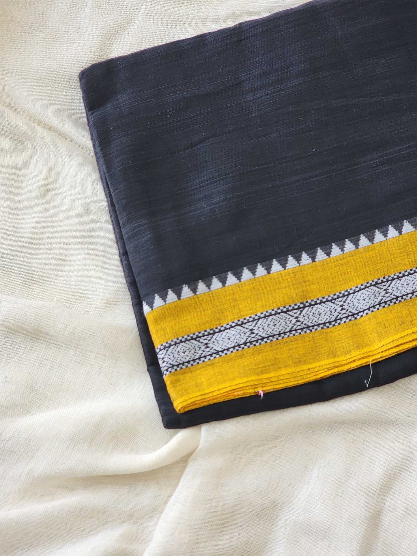 Black Dhonekhali Cotton Saree