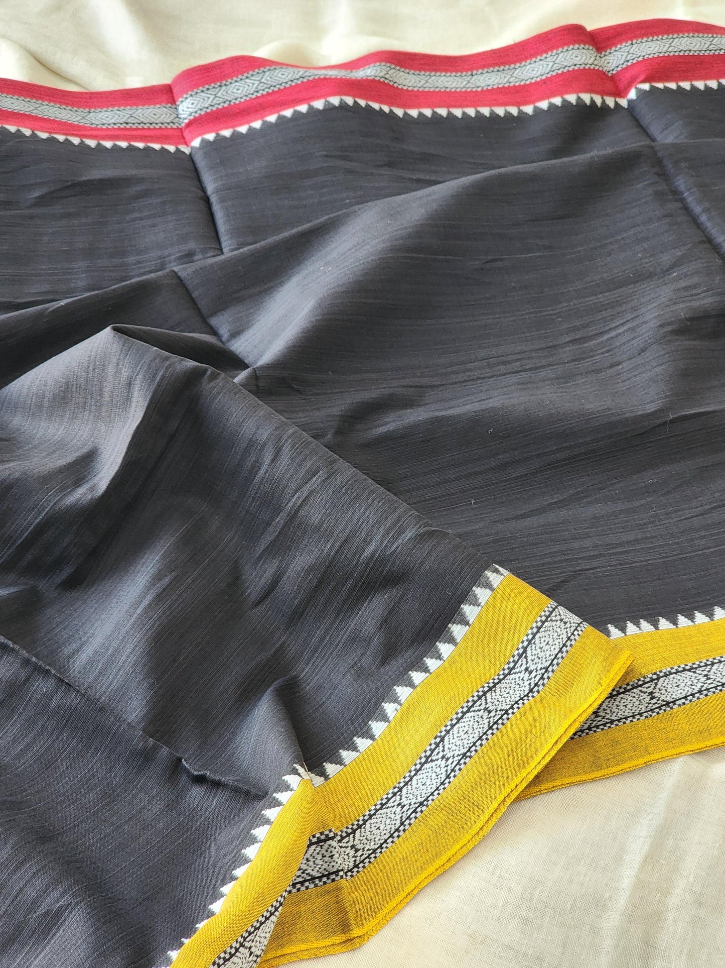 Black Dhonekhali Cotton Saree