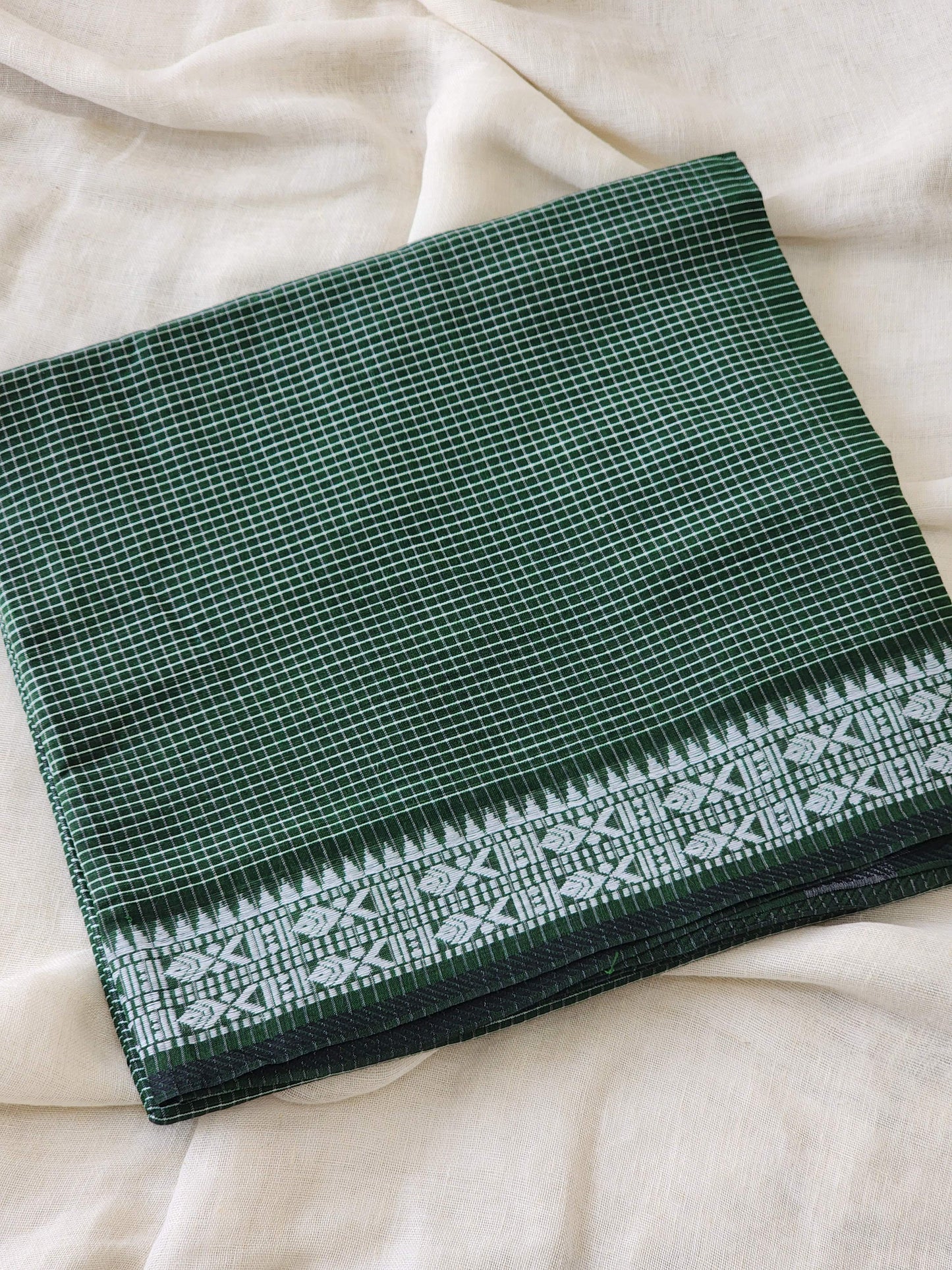Green Dhonekhali Cotton Saree