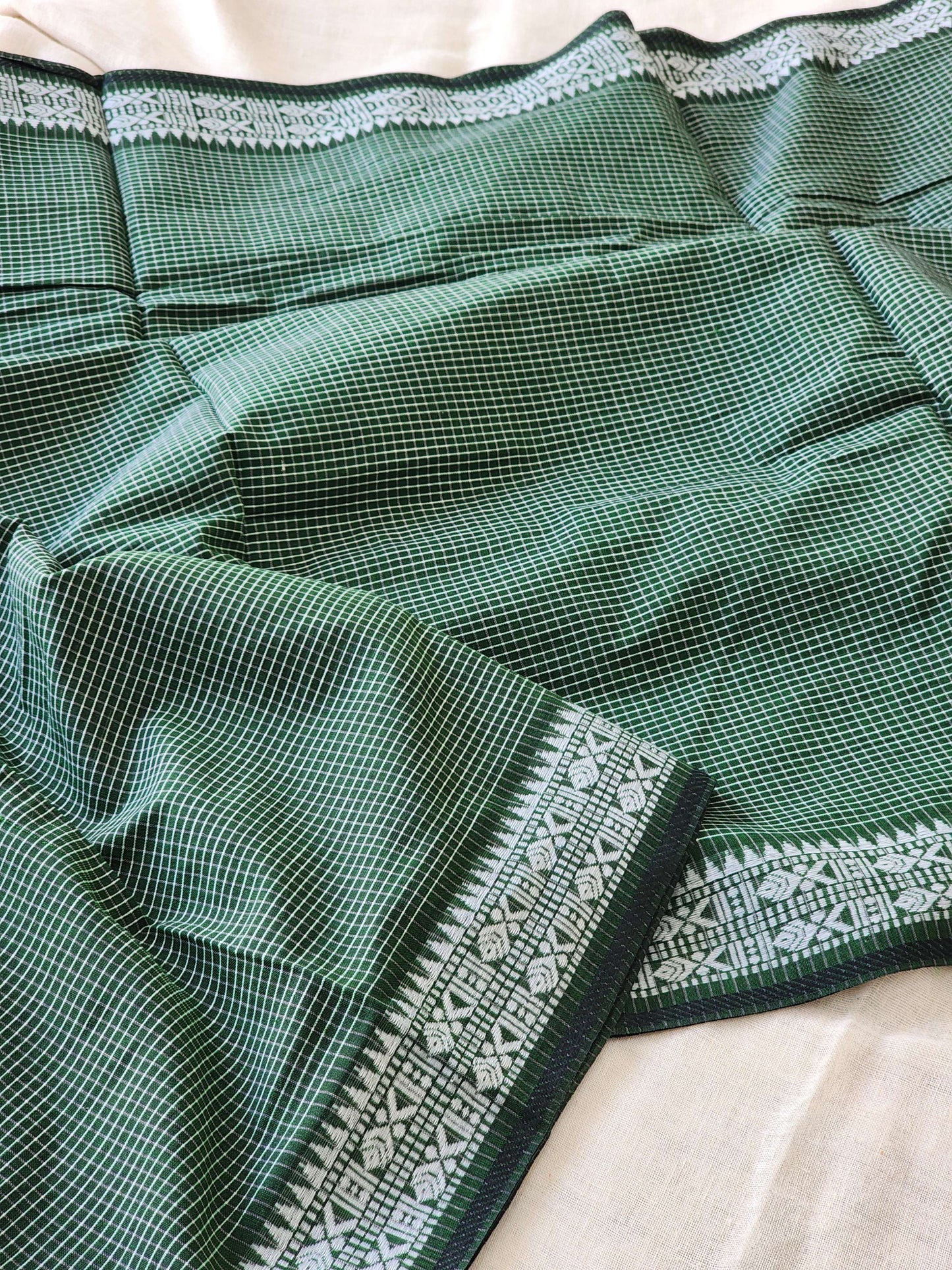 Green Dhonekhali Cotton Saree