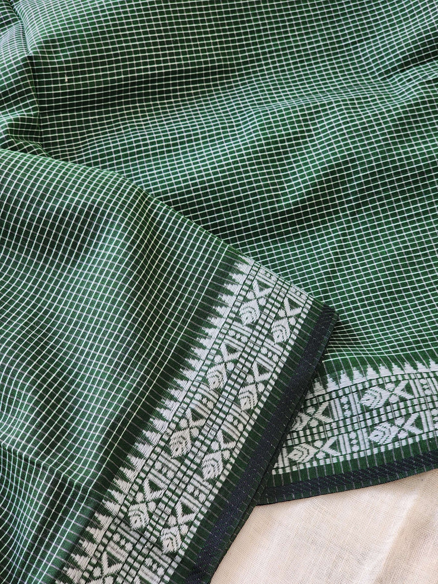 Green Dhonekhali Cotton Saree