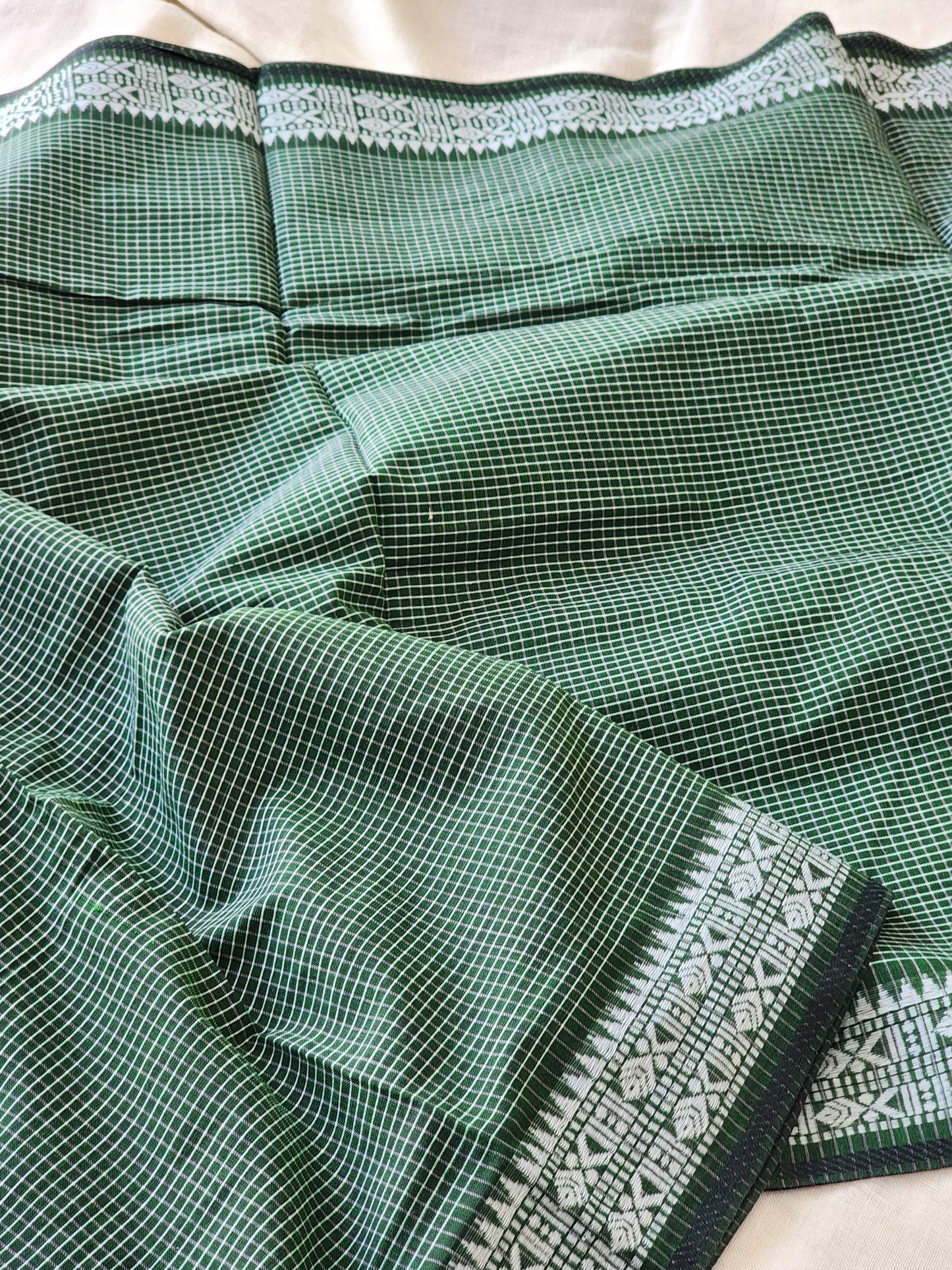 Green Dhonekhali Cotton Saree