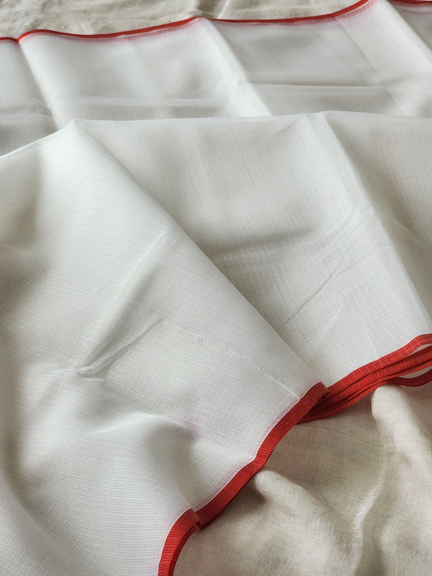 White kota silk saree