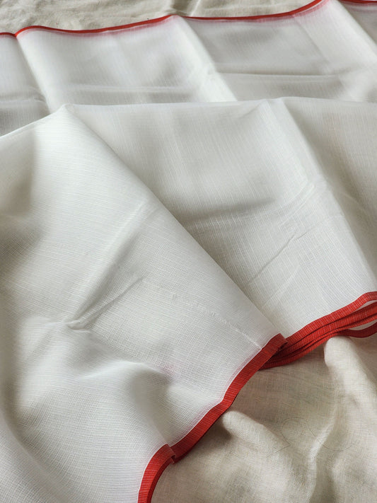 White kota silk saree